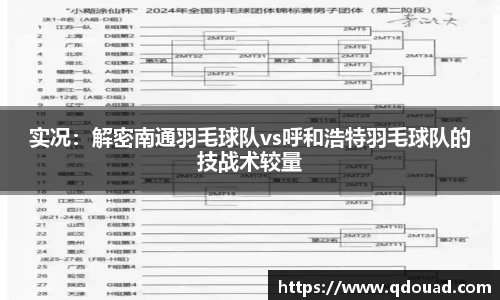 实况：解密南通羽毛球队vs呼和浩特羽毛球队的技战术较量